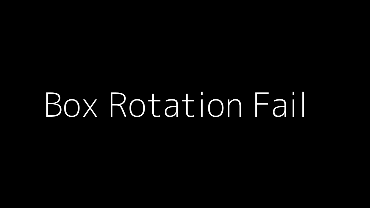 Rotating a box the wrong way