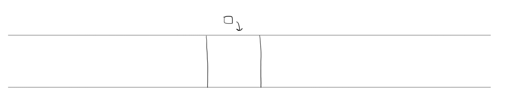 box drawn between parallel lines