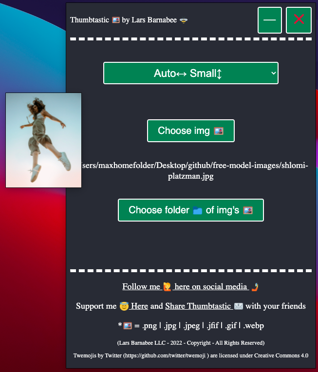 thumbnail feature to make smaller draggable image view